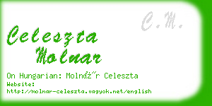 celeszta molnar business card
